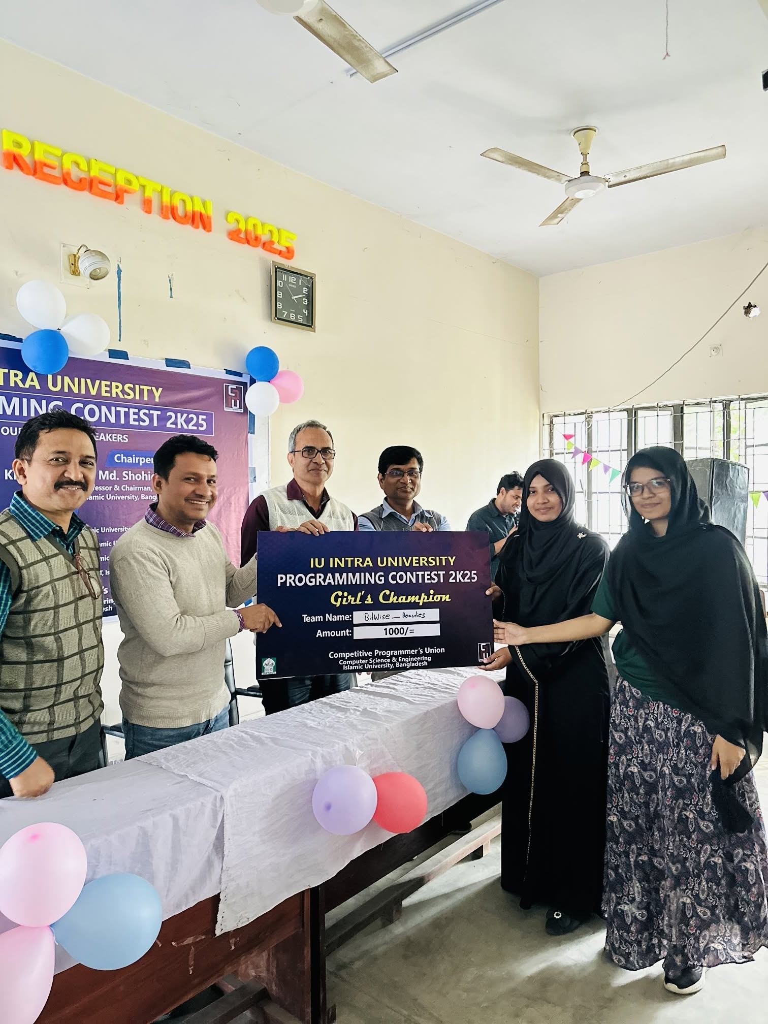 Female champions at a programming contest